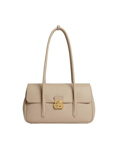 BORSA A SPALLA C-ME LOCK E1U4K120301 DONNA ECRU
